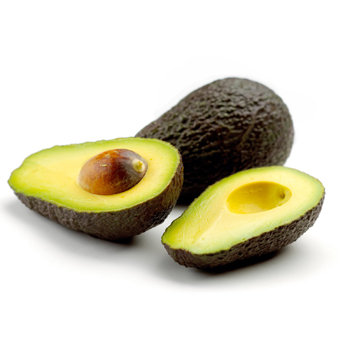 Avocado on white